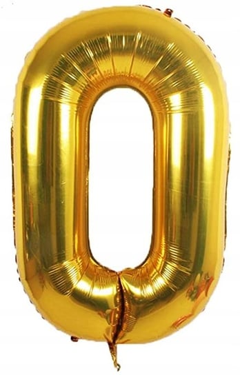 Duża CYFRA balon XXL 100 cm GOLD złoty urodziny 0 Inna marka