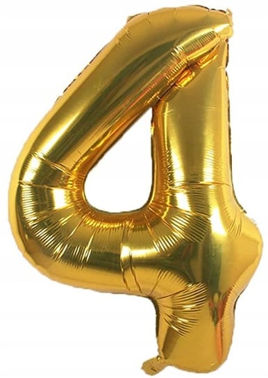 Duża CYFRA balon XXL 100 cm GOLD złoty urodziny 4 Inna marka