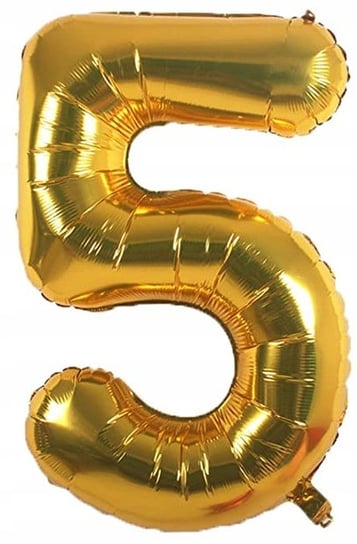 Duża CYFRA balon XXL 100 cm GOLD złoty urodziny 5 Inna marka