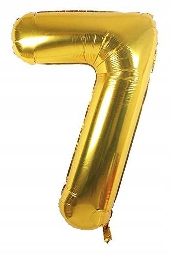 Duża CYFRA balon XXL 100 cm GOLD złoty urodziny 7 Inna marka