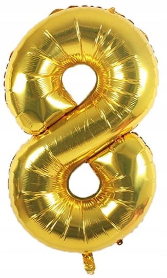 Duża CYFRA balon XXL 100 cm GOLD złoty urodziny 8 Inna marka