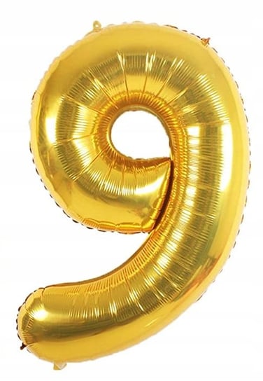 Duża CYFRA balon XXL 100 cm GOLD złoty urodziny 9 Inna marka