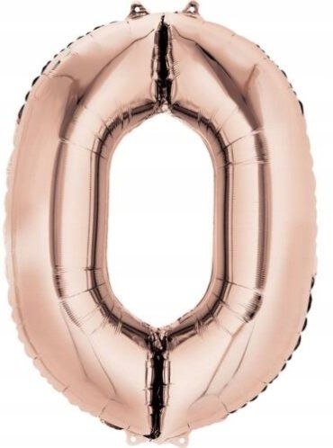 Duża CYFRA balon XXL 100 cm ROSE GOLD urodziny 0 Inna marka
