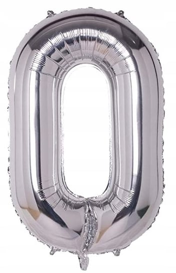 Duża Cyfra Balon Xxl 100 Cm Silver Urodziny 0 Inna marka