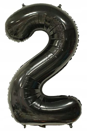 Duża CYFRA balon XXL 100cm BLACK czarny urodziny 2 Inna marka