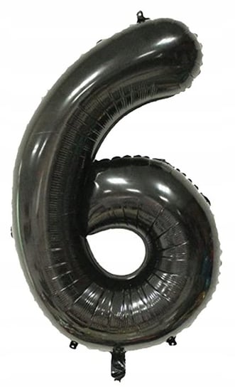 Duża CYFRA balon XXL 100cm BLACK czarny urodziny 6 Inna marka