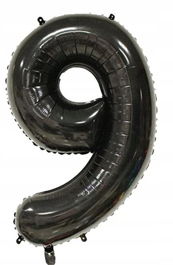 Duża CYFRA balon XXL 100cm BLACK czarny urodziny 9 Inna marka