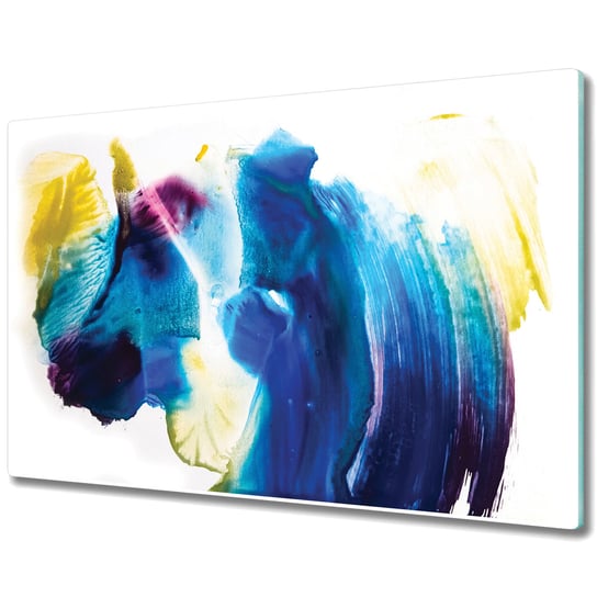 Duża Deska Kuchenna ze Wzorem - Niebieskie plamy z farby - 80x52 cm Coloray