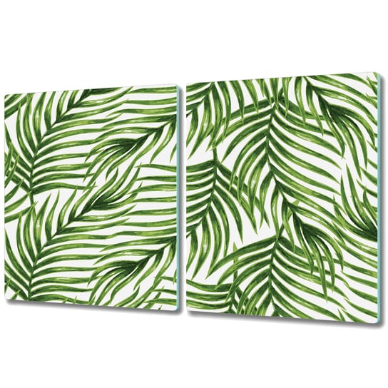 Duża Deska z Dwóch Części - Print - 2x 40x52 cm - Liść zielonej palmy Coloray