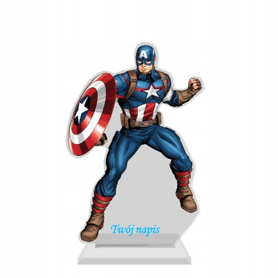 Duża Figurka Kapitan Ameryka Kolekcjonerska 19,5cm Plexido