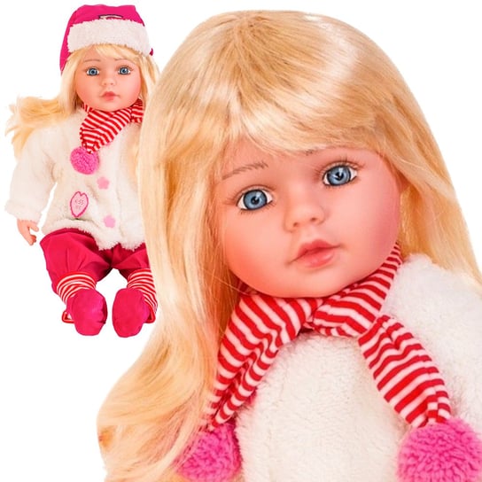 Duża interaktywna lalka Doris mówi i spiewa po polsku, długie włosy do czesania, zdejmowane ubranko, ozdobne pudełko na prezent. Doris