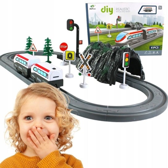 Dużą Kolejka Elektryczna Pociąg Dla Dziecka +3 Pościel Szpulka