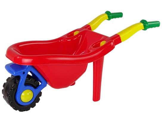 Duża Kolorowa Taczka Ogrodowa Czerwona Lean Toys