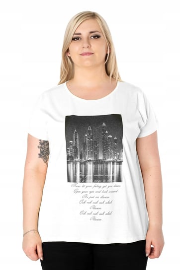 Duża Koszulka Bluzka Damska T-shirt Top KD16-1 6XL Inna marka