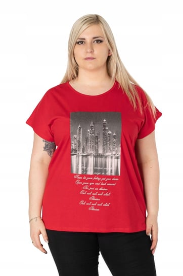 Duża Koszulka Bluzka Damska T-shirt Top KD16-3 6XL Inna marka