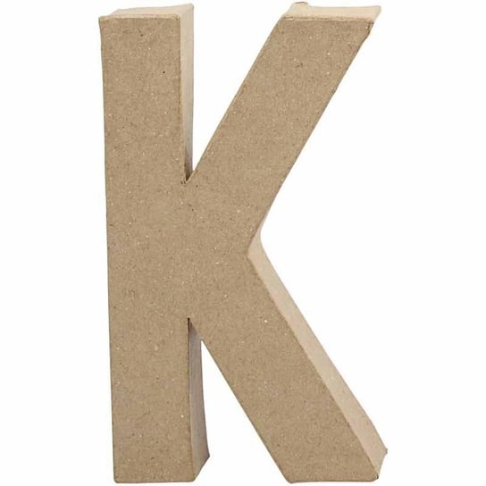 Duża litera "K", Papier Mache, 20,5 cm Creativ