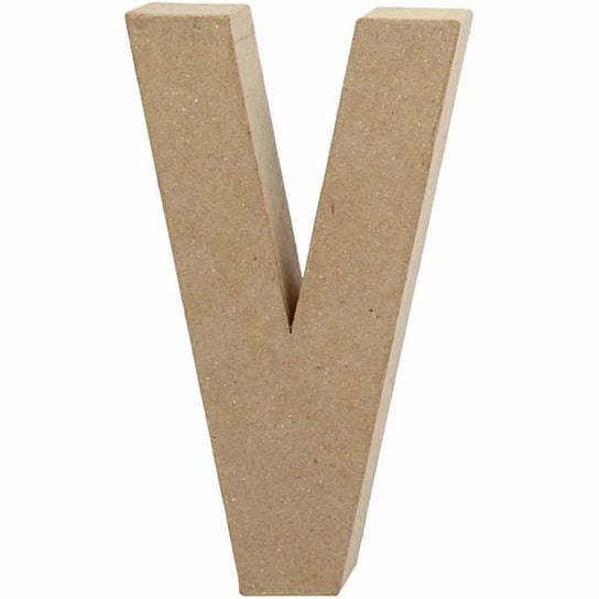 Duża litera "V", Papier Mache, 20,5 cm Creativ