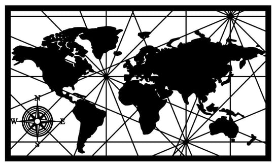 Duża Mapa Świata Dekoracja Ścienna 3D Ażurowa K164 Inna marka