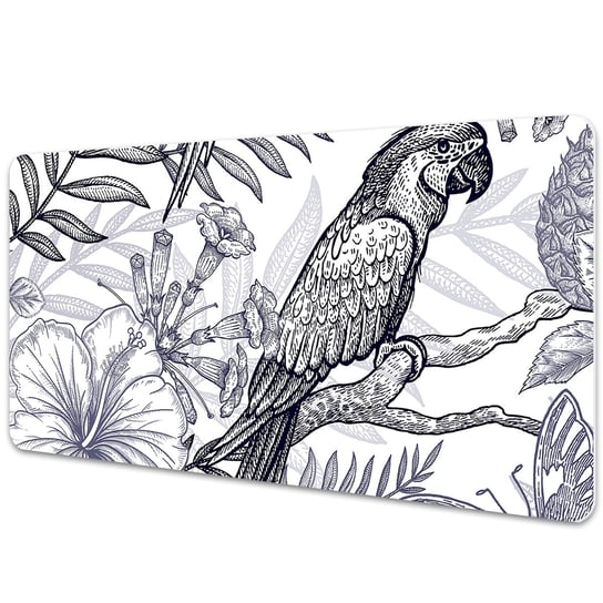 Duża mata na biurko Rysowana papuga 90x45 cm Coloray