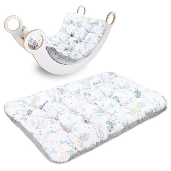 Duża poduszka podłogowa - Poduszka do siedzenia lub mata do zabawy dla dzieci materac podłogowy do pokoju dziecięcego Aqua Totsy Baby