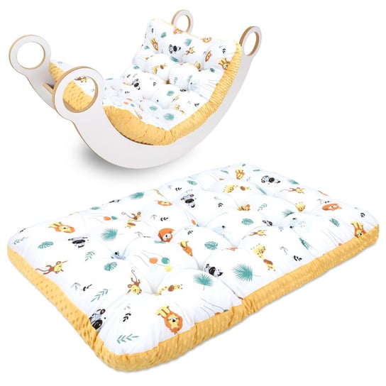 Duża poduszka podłogowa - Poduszka do siedzenia lub mata do zabawy dla dzieci materac podłogowy do pokoju dziecięcego Safari Totsy Baby