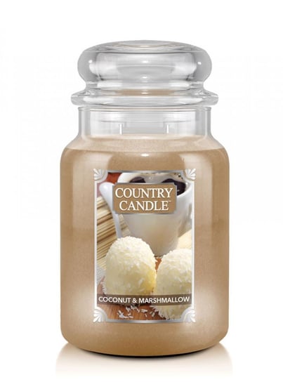 Duża świeca zapachowa z dwoma knotami Coconut Marshmallow 680g Country Candle