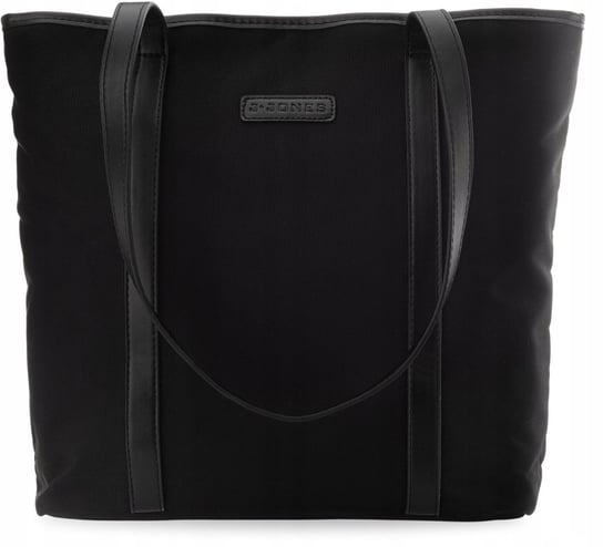 Duża torebka damska pojemna torba a4 ramię klasyczna shopper zamek czarna Jennifer Jones