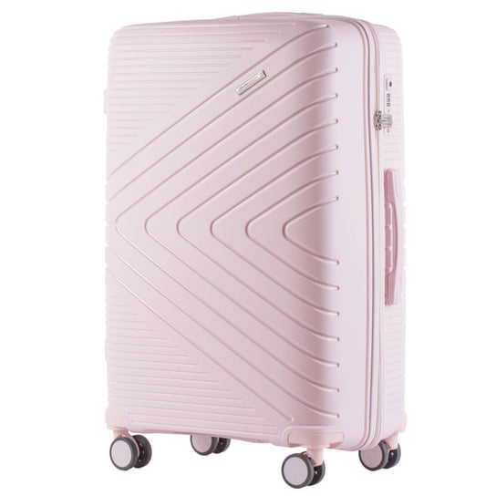 Duża walizka KEMER WINGS DQ181-04 White Pink KEMER