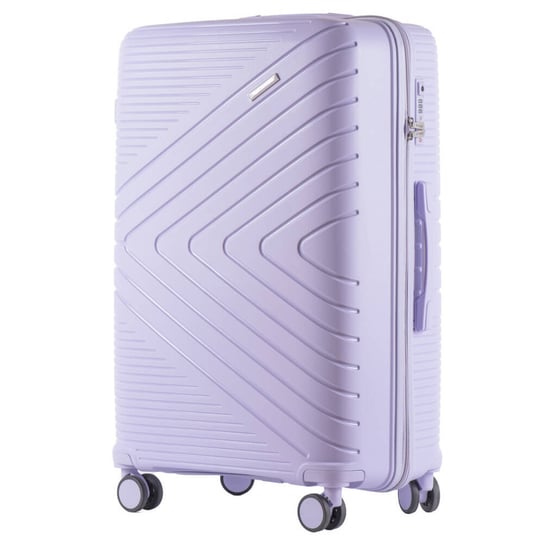 Duża walizka KEMER WINGS DQ181-04 White Purple KEMER