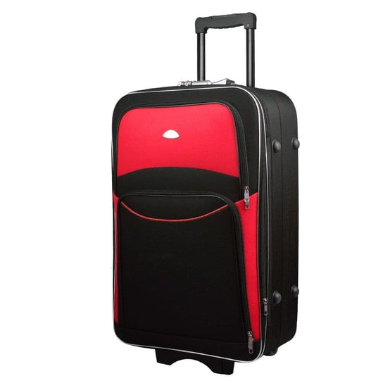 Duża walizka PELLUCCI RGL 773 L Czarno Czerwona KEMER
