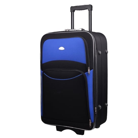 Duża walizka PELLUCCI RGL 773 L Czarno Niebieska KEMER