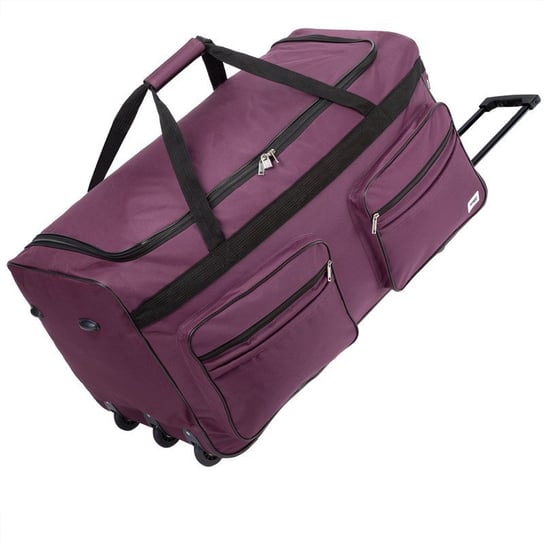 Duża walizka podrożna na kołkach 160l fioletowa wideShop