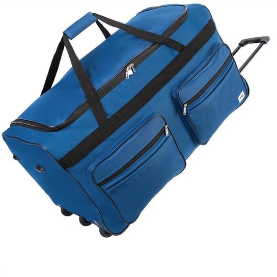 Duża walizka podrózna na kólkach 160l niebieska wideShop