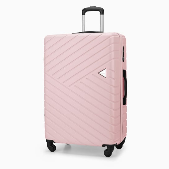 Duża walizka PUCCINI MALAGA ABS027A 3C Różowa PUCCINI