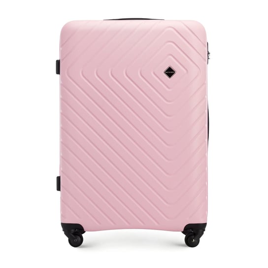 Duża walizka z ABS-u z geometrycznym tłoczeniem 56-3A-753-35 WITTCHEN