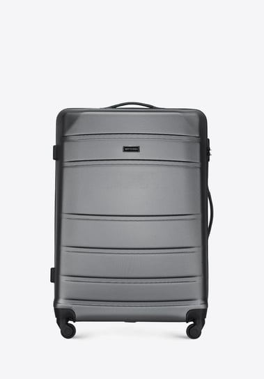 Duża walizka z ABS-u żłobiona szara WITTCHEN