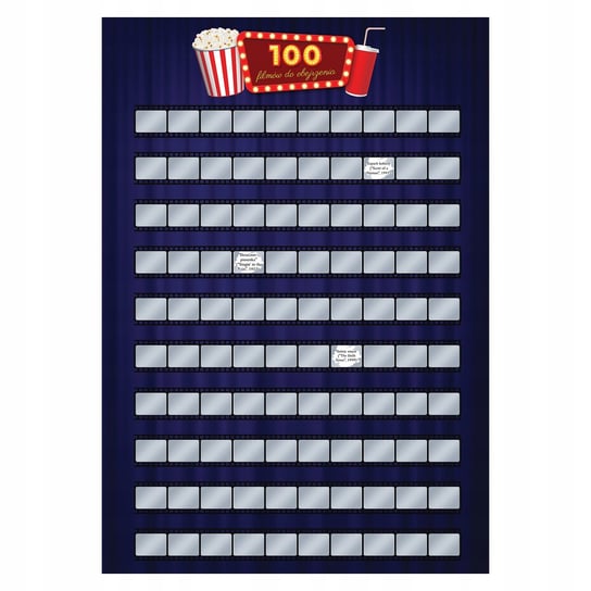 Duża Zdrapka Plakat 100 Filmów Do Obejrzenia Z2 Propaganda