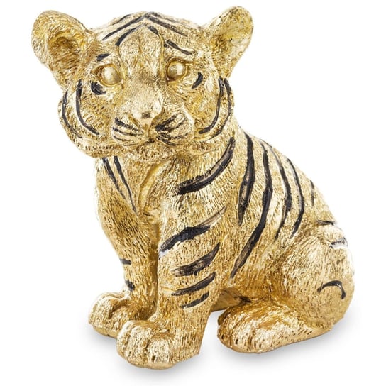 Duża, Złota Figurka Dekoracyjna - Tygrys Namir 15 Cm Duwen
