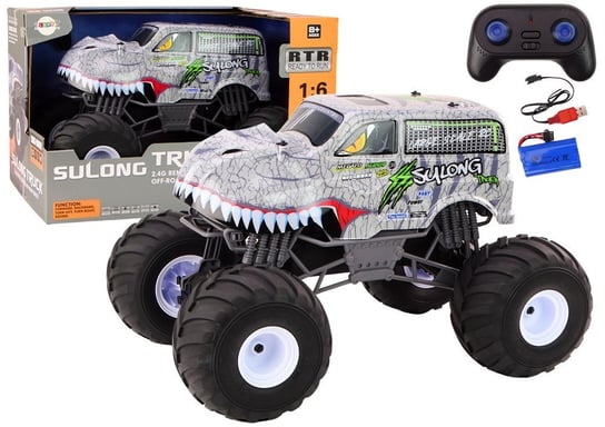 Duże Auto Terenowe Zdalnie Sterowane 2.4G RC 1:6 Dinozaur Lean Toys