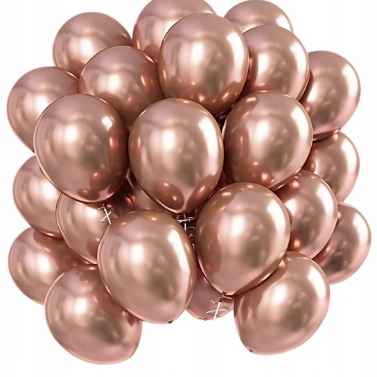 DUŻE BALONY ROSE GOLD URODZINY METALICZNE 50 SZT 10 CALI PartyON