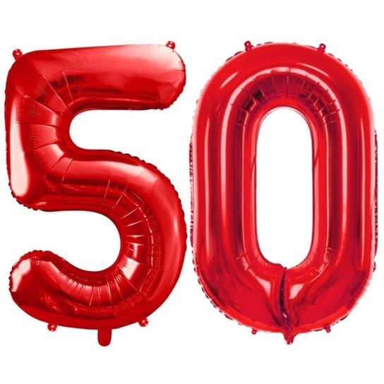 Duże Balony Urodzinowe Czerwone Cyfry 50 Na Hel Powietrze Dekoracja Ozdoba Prezent Upominek ABC