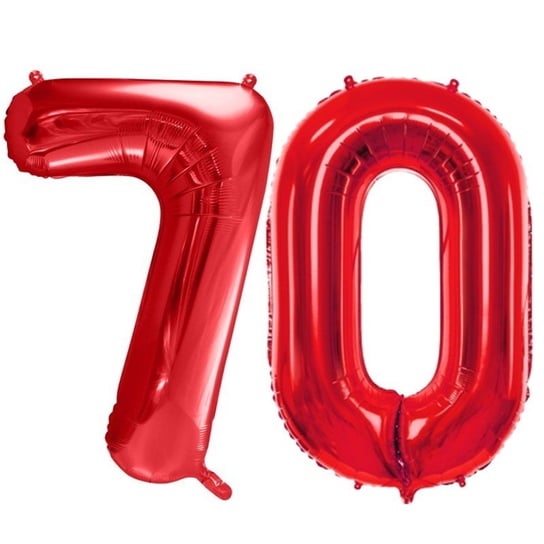 Duże Balony Urodzinowe Czerwone Cyfry 70 Na Hel Powietrze Dekoracja Ozdoba Prezent Upominek ABC