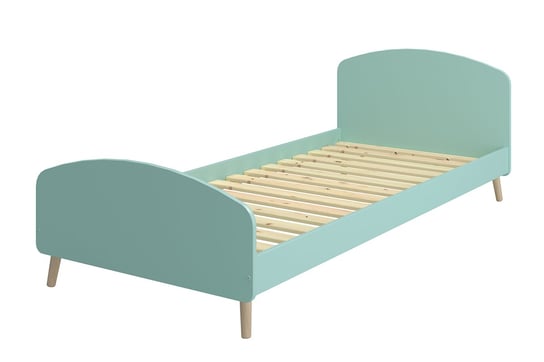 Duże łóżko dla dziecka pastelowe zielone GAIA Konsimo Konsimo