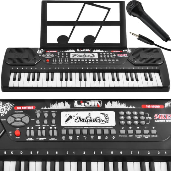 Duże Organy Keyboard Pianino do Nauki 54 Mikrofon ISO TRADE Iso Trade