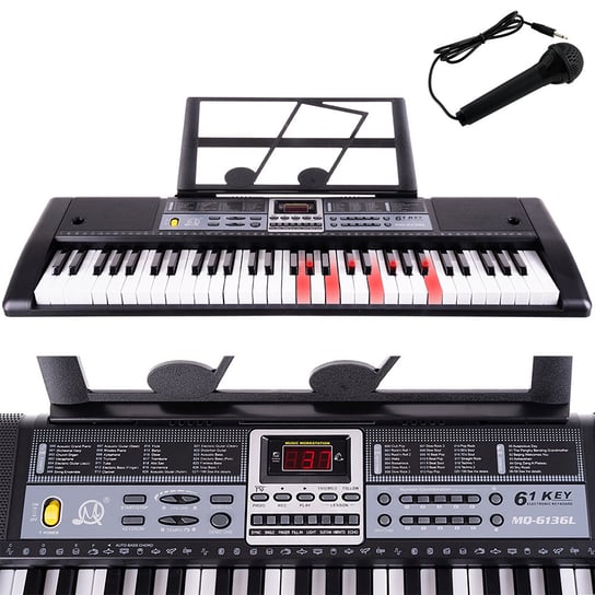 Duże Organy Keyboard Pianino do Nauki 61 +Mikrofon ISO TRADE Iso Trade