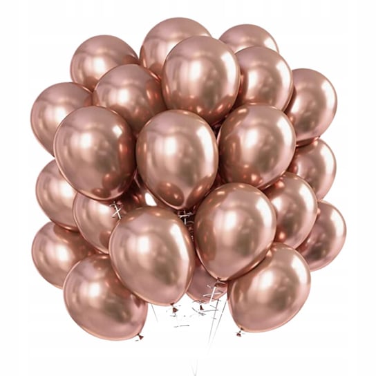 Duże Rose Gold Balony Chromowane Urodziny Metaliczne 50 Szt 12 Cali Inna marka