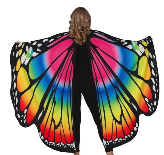 Duże Skrzydła przebranie motyla kolorowe 160cm Guirca