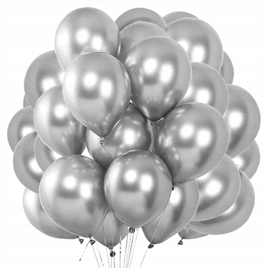 Duże Srebrne Balony Chromowane Urodziny Metaliczne 50 Szt 12 Cali Inna marka