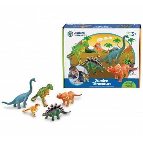 Duże Zestaw figurek kolekcjonerskich, dinozaury, zestaw 5 szt. Learning Resources