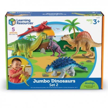 Duże Zestaw figurek kolekcjonerskich, dinozaury, zestaw ii, zestaw 5 szt. Learning Resources
